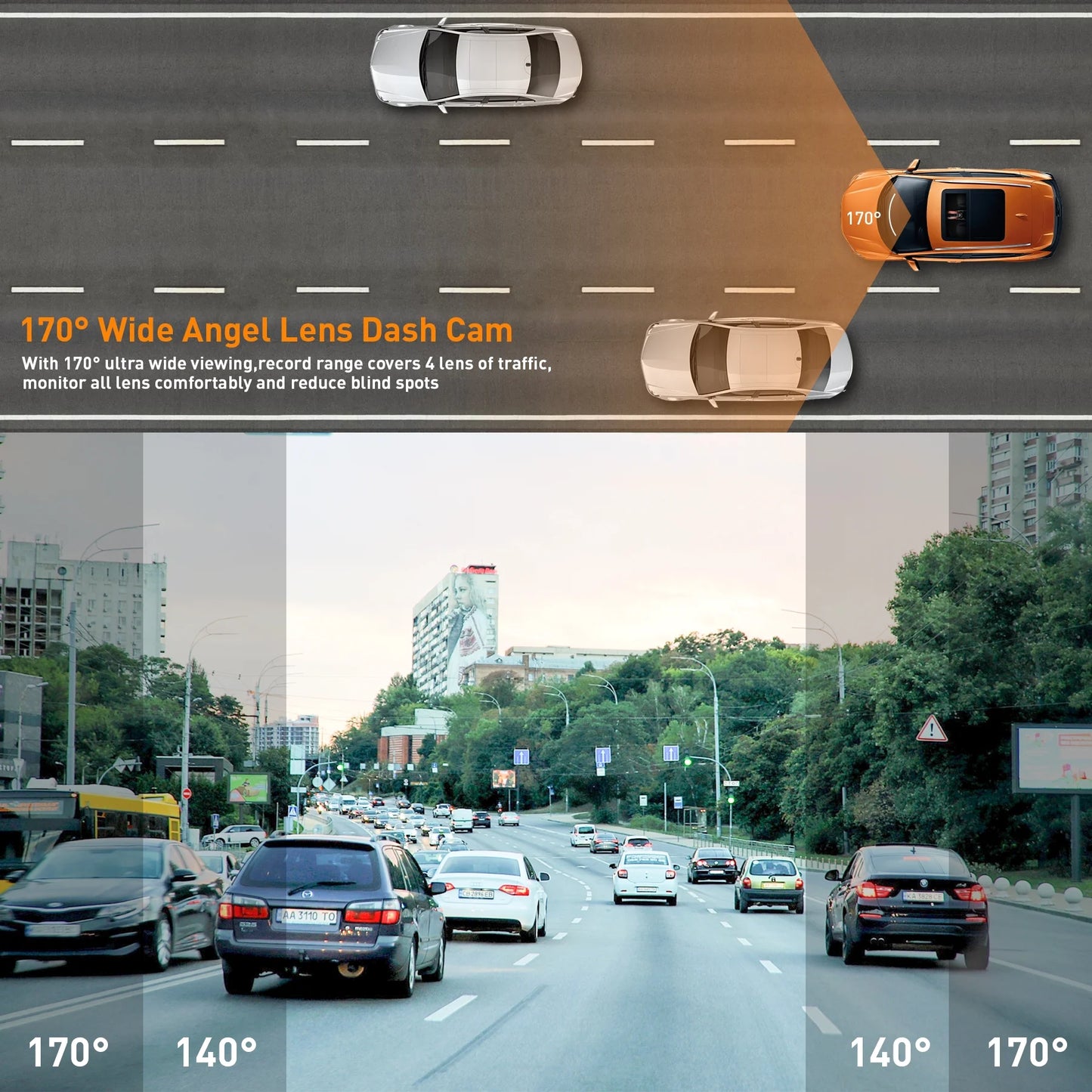 NEXPOW Dual Dash Cam 1080P HD