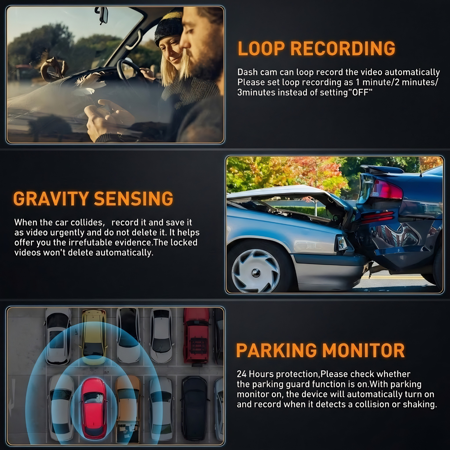 NEXPOW Dual Dash Cam 1080P HD